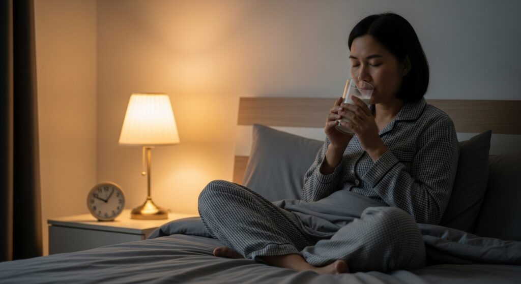 Sai lầm 5: Uống sữa trước khi đi ngủ để cải thiện giấc ngủ